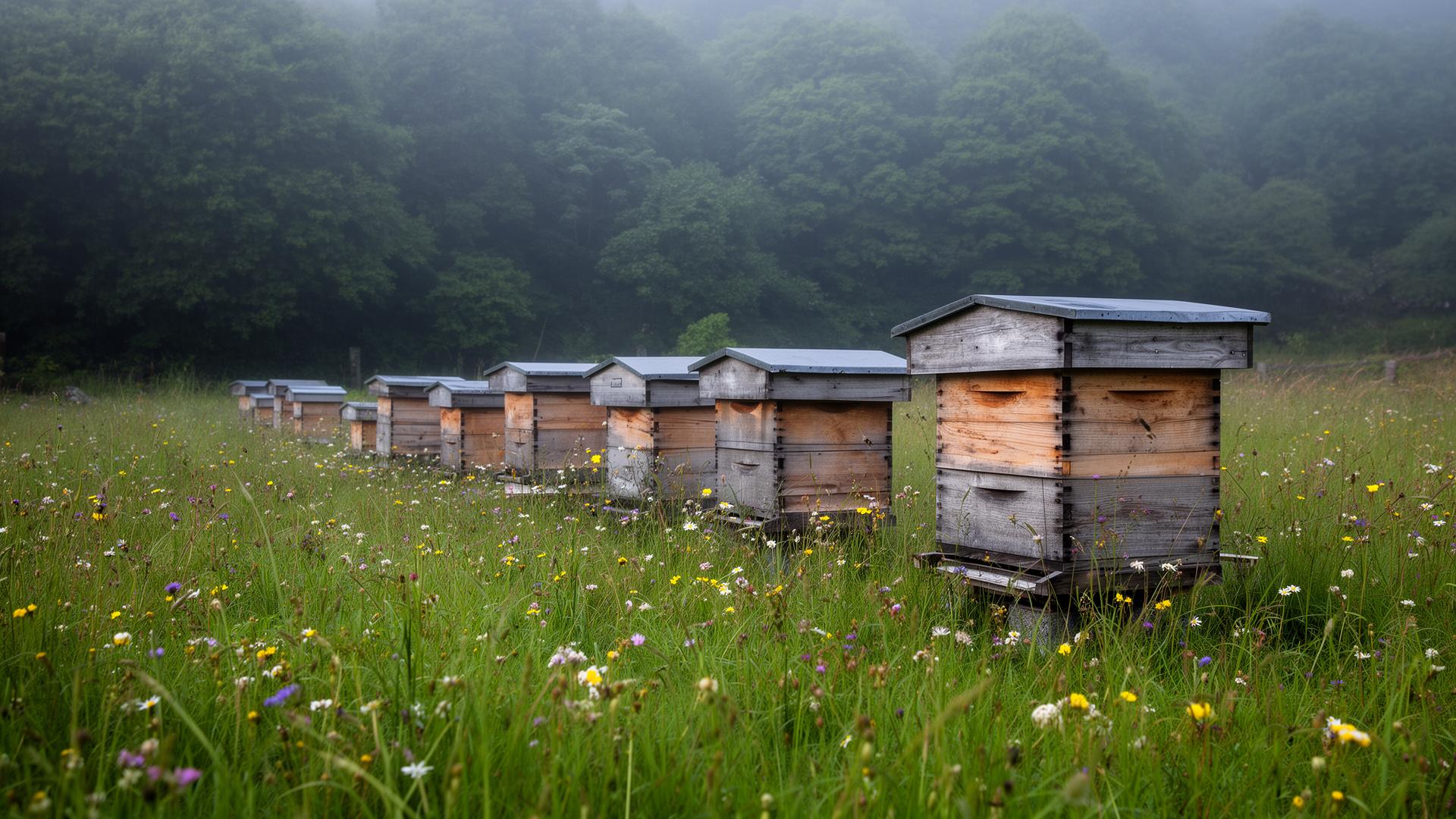 Apiary in Co Mayo meadow